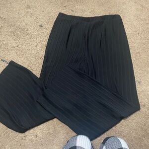 Pleione Black Pleated Pants